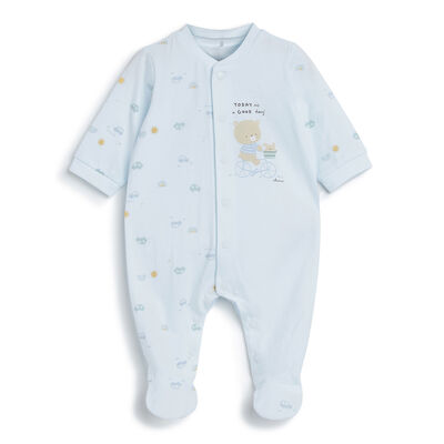 Girls Printed Front Opening Babysuit